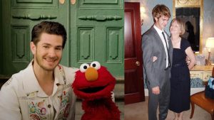  Andrew Garfield with Elmo and his Mom