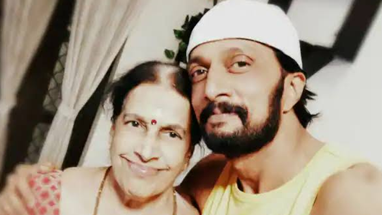 Kichcha Sudeepa pens an emotional note for his mother Saroja Sanjeev