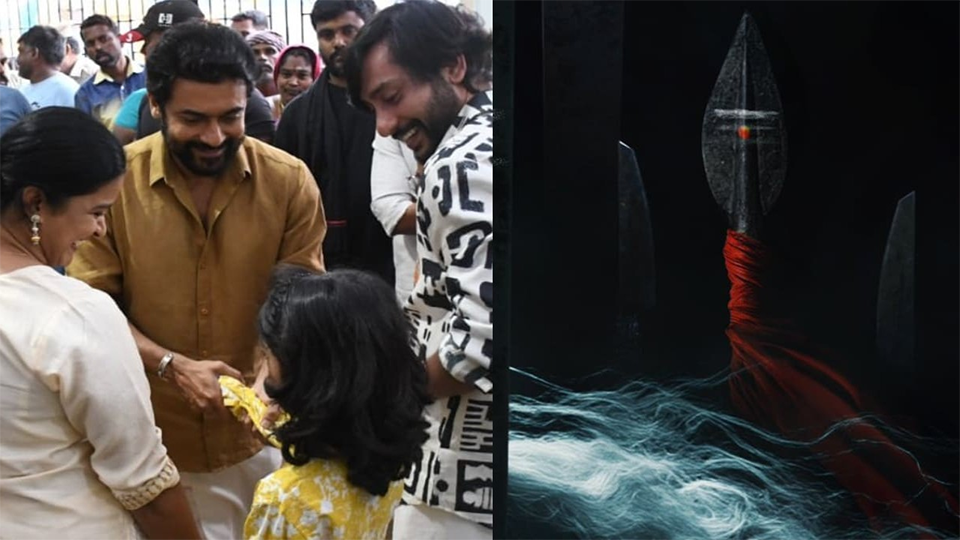 Kanguva actor Suriya Shivarkumar and RJ Balaji’s graces Suriya 45 pooja ceremony