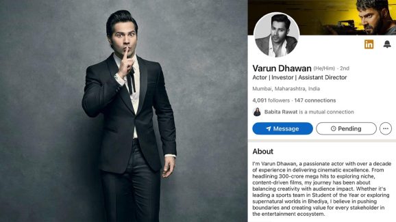 Varun Dhawan LinkedIn Professional Bio Grabs Attention