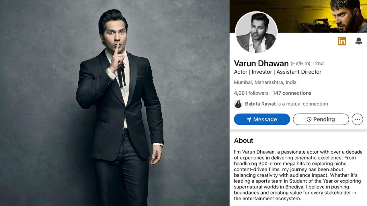 Varun Dhawan LinkedIn Professional Bio Grabs Attention