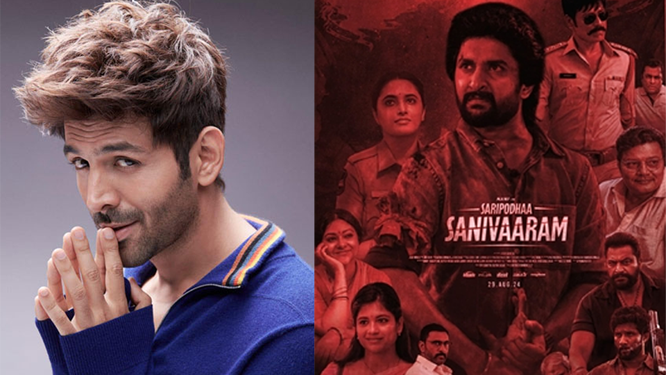 Karthik Aryan reportedly set to star in Nani’s Saripodhaa Sanivaaram remake
