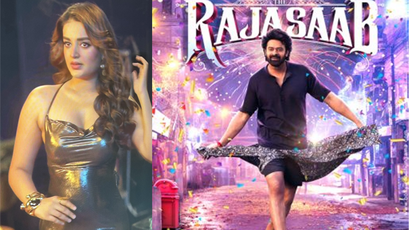 Nidhhi Agerwal pics from Prabhas’ The Raja Saab sets trending