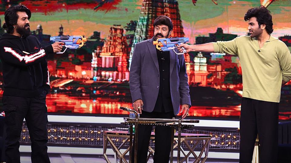 Ram Charan playful interaction with Balakrishna on the Unstoppable with NBK show
