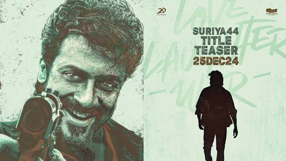 Karthik Subbaraj and Suriya shares Suriya 44 official poster and teaser