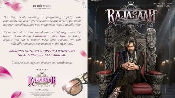 Prabhas : People Media Factory shares an exciting updates from The Raja Saab