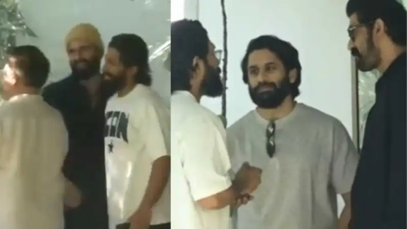 Naga Chaitanya, Vijay Deverakonda, Rana Daggubati Visit Pushpa actor Allu Arjun