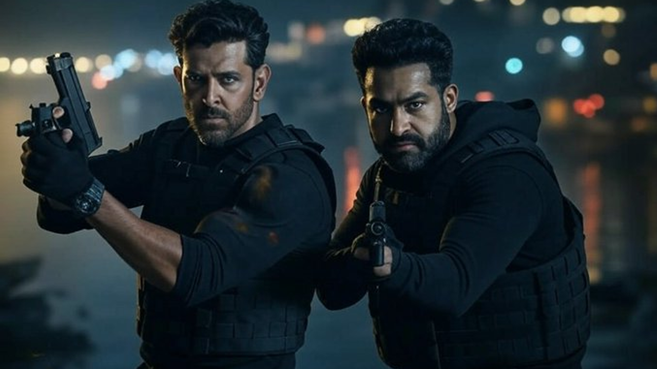 NTR and Hrithik Roshan leaked pics from WAR 2 shooting trends online