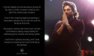 Allu Arjun Addresses Criticism Over Not Meeting Hospitalized Victim