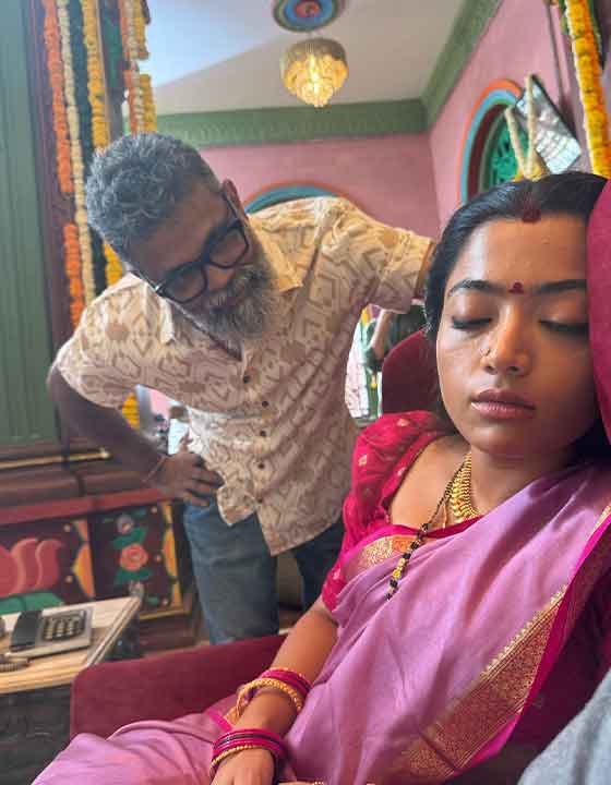 Srivalli Magic: Rashmika Mandanna's Stunning BTS Photos from Pushpa
