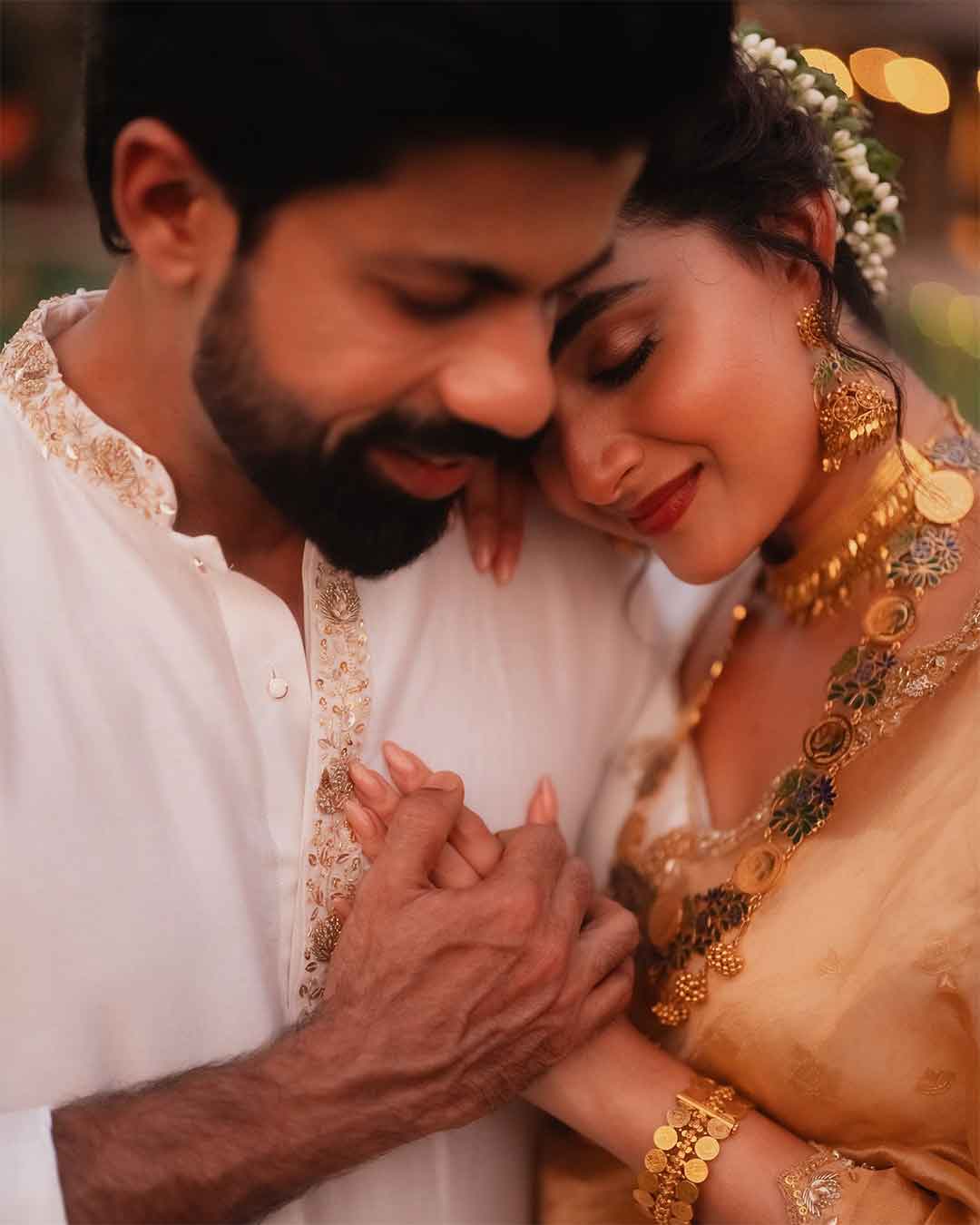 Keerthy Suresh’s Wedding Bliss: Unseen White and Gold Pictures