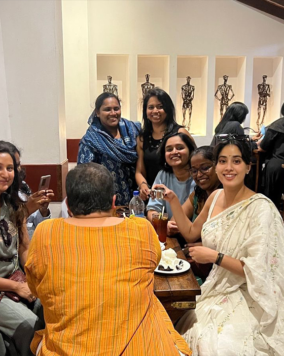 Janhvi Kapoor Stuns Fans with Her White Saree Look from Vacation