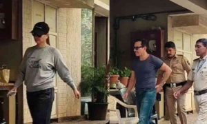 Saif Ali Khan Steps Out Under Tight Security After Attack; Kareena Joins