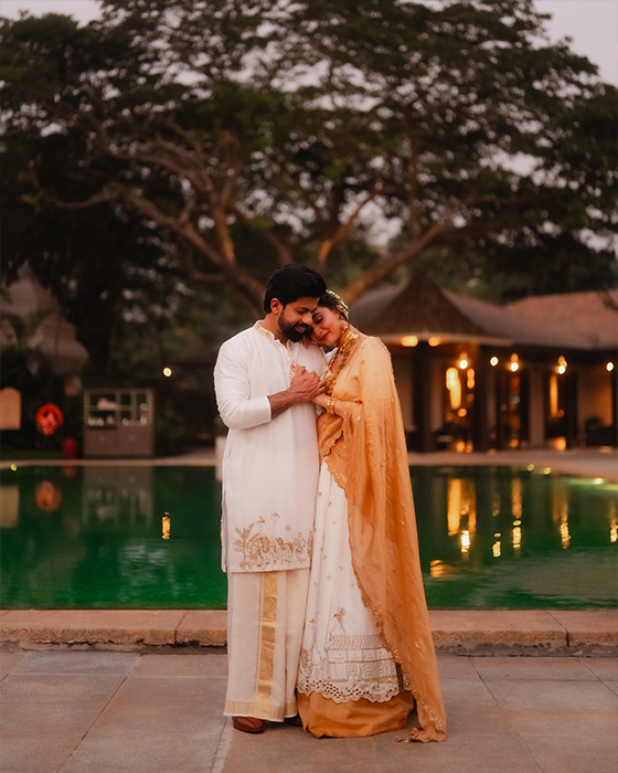 Keerthy Suresh's Wedding Bliss: Unseen White and Gold Pictures
