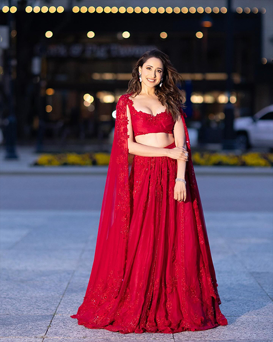 Pragya Jaiswal Sets The Stage On Fire In A Bold Red Lehenga!