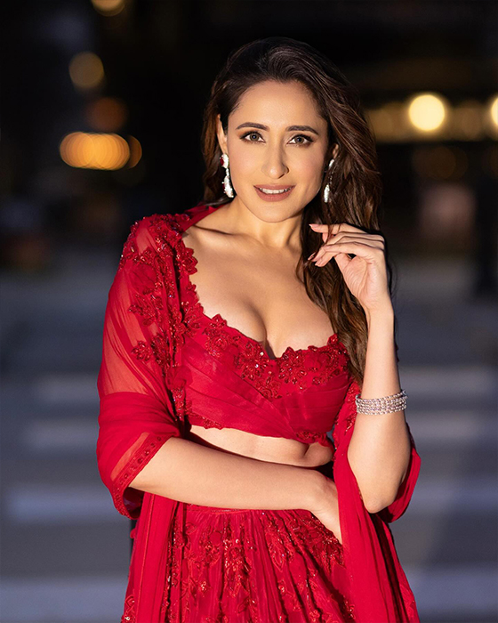 Pragya Jaiswal Sets The Stage On Fire In A Bold Red Lehenga!