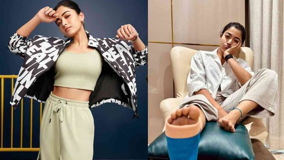 Rashmika Mandanna Sustains Leg Injury, Uses Wheelchair at Airport