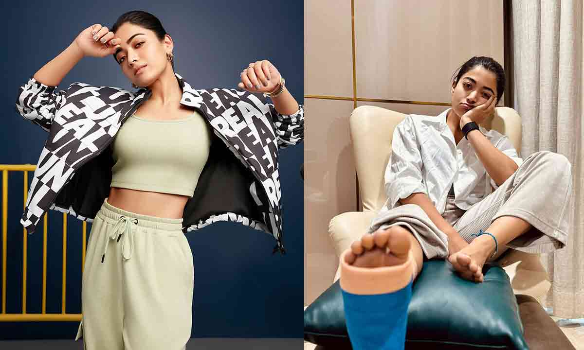 Rashmika Mandanna Sustains Leg Injury, Uses Wheelchair at Airport