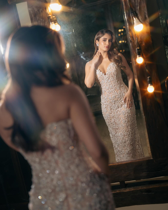 Rasha Thadani Shines Bright in Eye-Catching Shimmery Bodycon