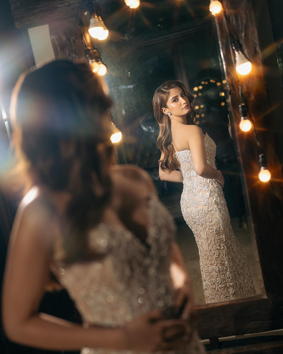 Rasha Thadani Shines Bright in Eye-Catching Shimmery Bodycon