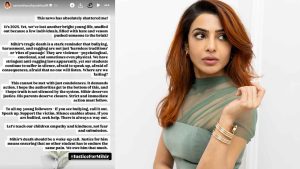 Samantha Urges Youth to Be Brave Amid Teen Suicide Crisis