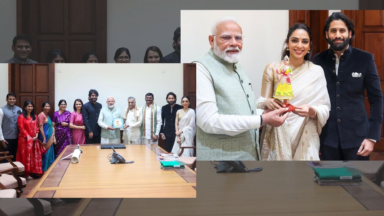 Akkineni Nagarjuna meets with PM Modi with his family