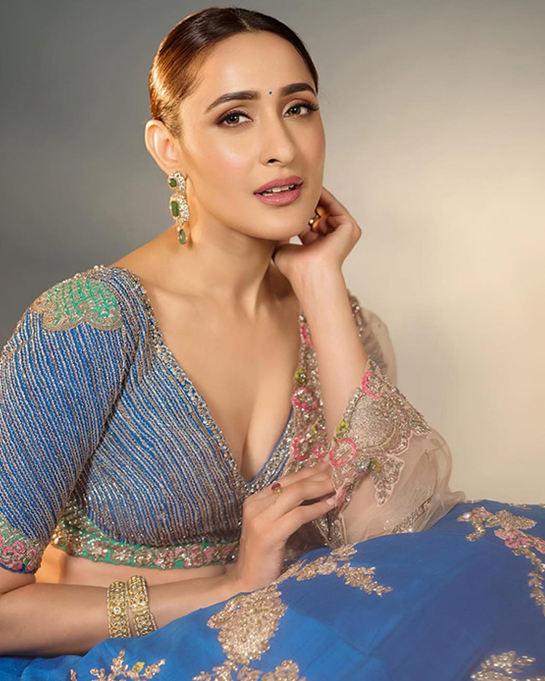 Pragya Jaiswal: Rocking in Blue Lehenga Again, take a look at it