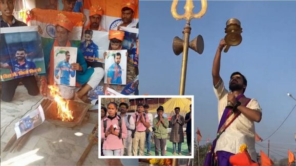 Fans are praying for the India victory in Varanasi