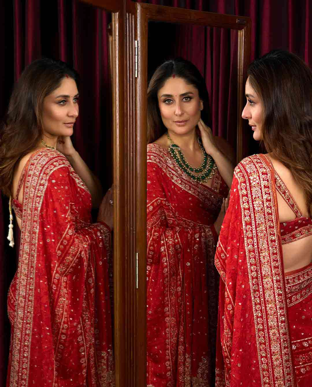 Kareena Kapoor’s Red Saree: A Showstopper at the Wedding