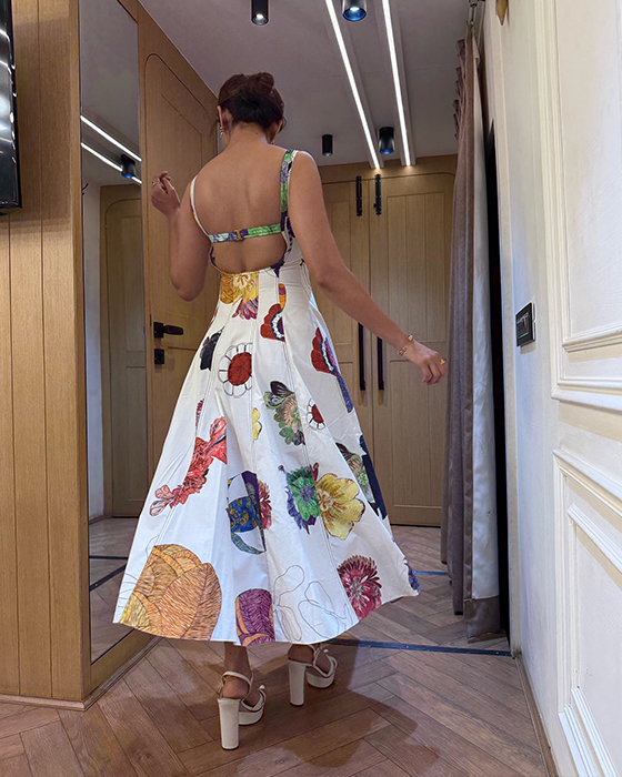 Mrunal Thakur's White Floral Gown Signals the Arrival of Summer