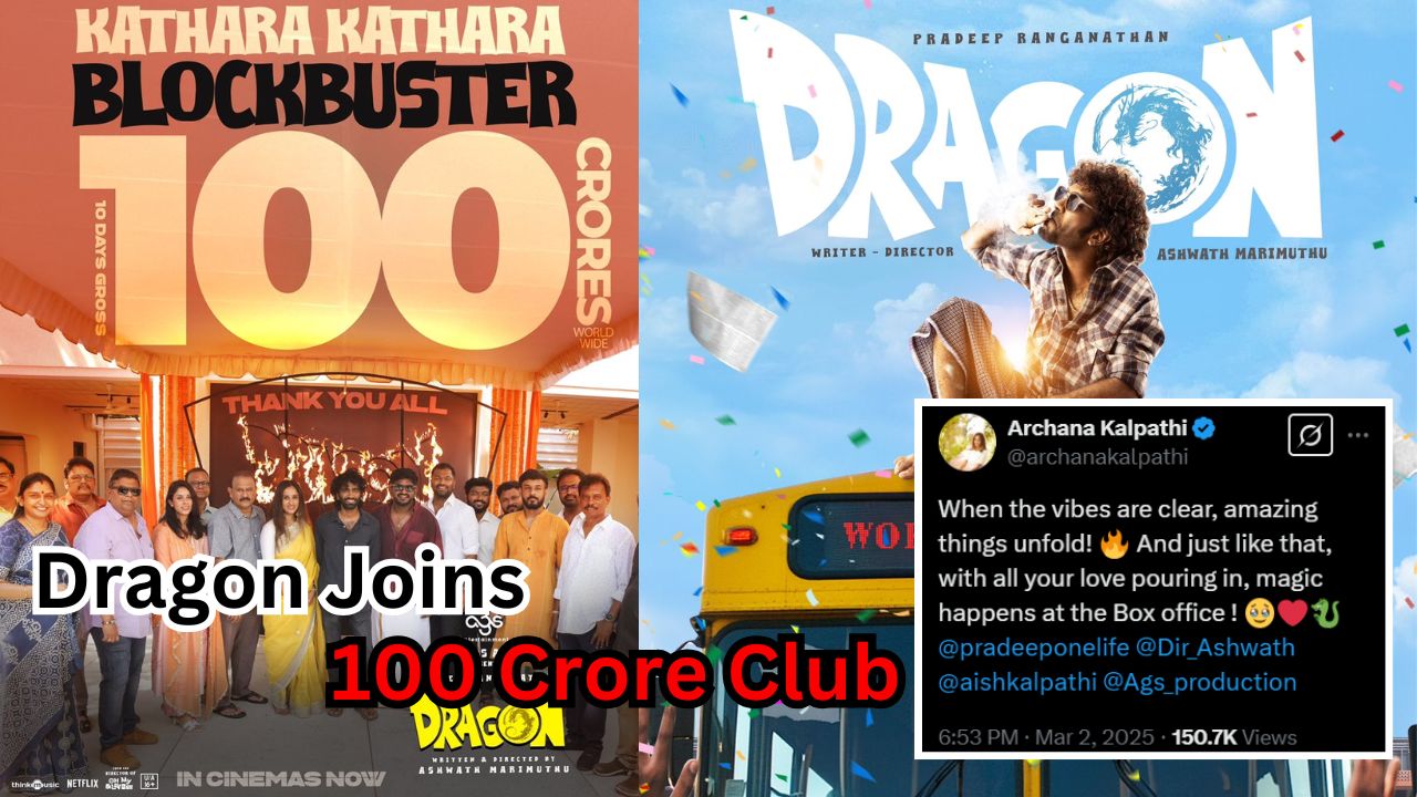 Pradeep Ranganathan’s Dragon Joins 100 crore club