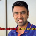 Ravichandran Ashwin’s name on chennai road