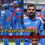 Why team India players wearing black armbands against Australia