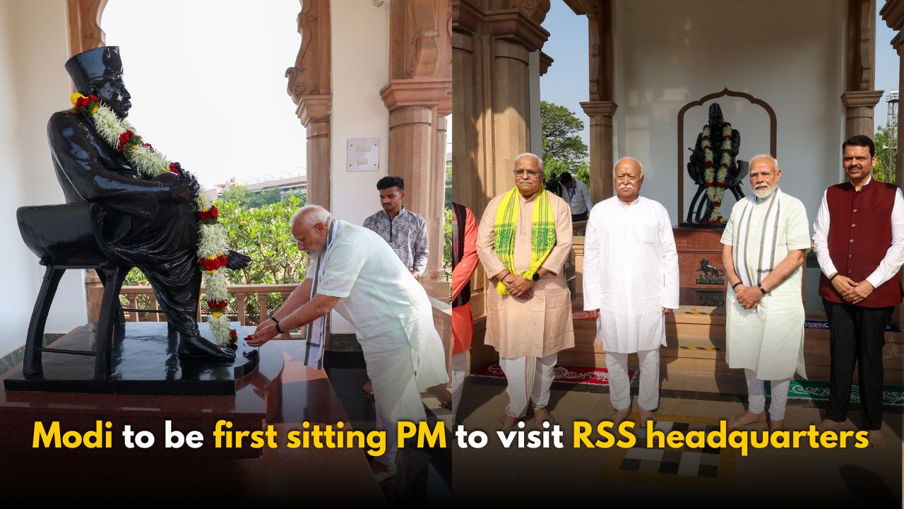 PM Modi: First Sitting PM to visit RSS Headquarters