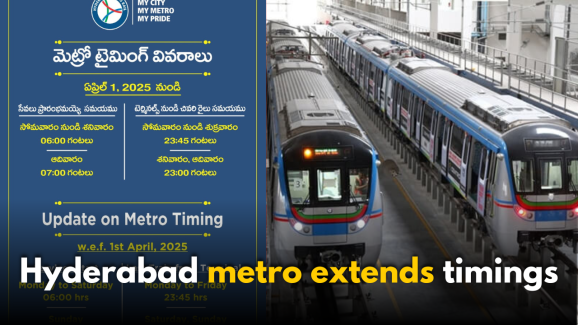 Hyderabad Metro increases operational timings and student offers