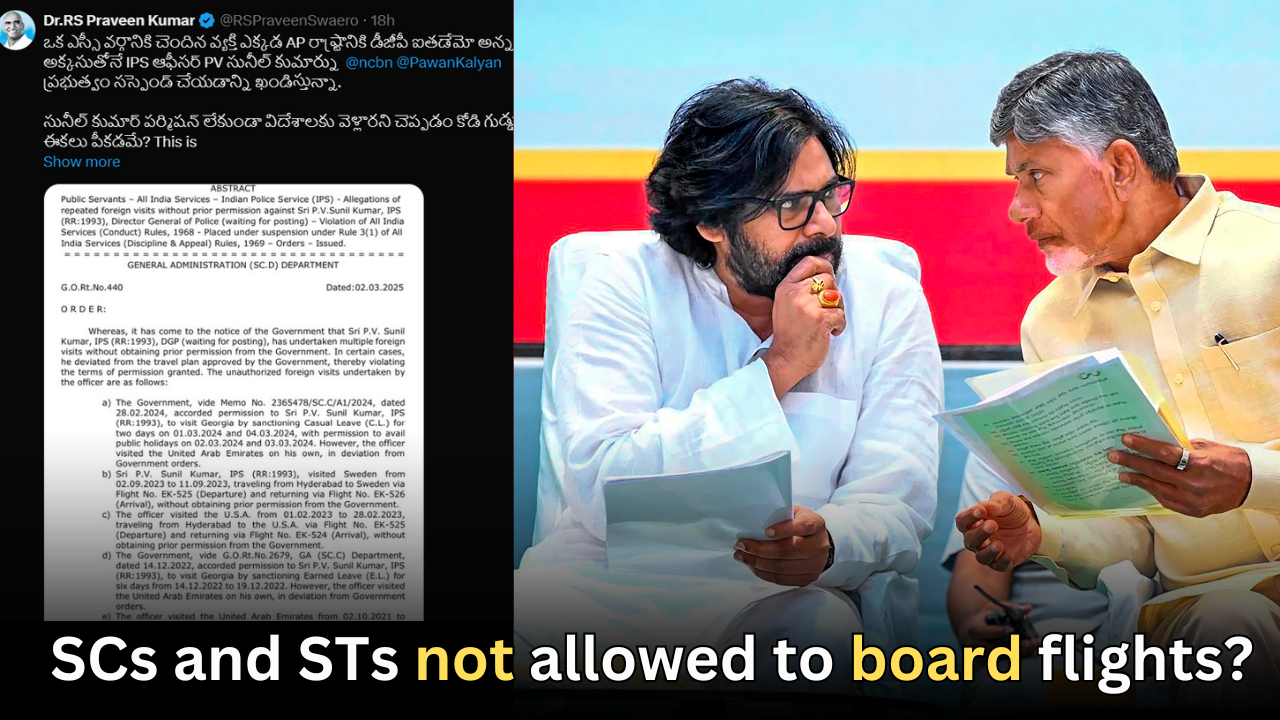 SCs & STs not allowed to board flights? RSP slams Pawan Kalyan!
