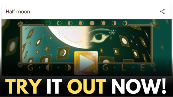 Google Doodle Celebrates Half Moon March with Spring Imagery