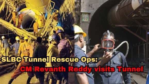 SLBC Tunnel Rescue Ops: CM Revanth Reddy visits tunnel