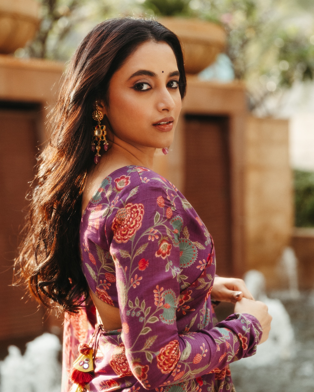 Priyanka Mohan’s fashion statement in a floral saree!
