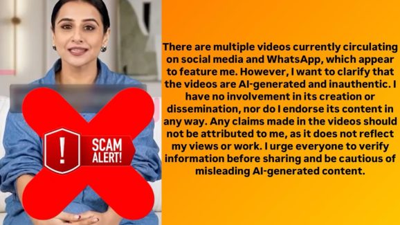 Vidya Balan slams a misleading AI-generated video