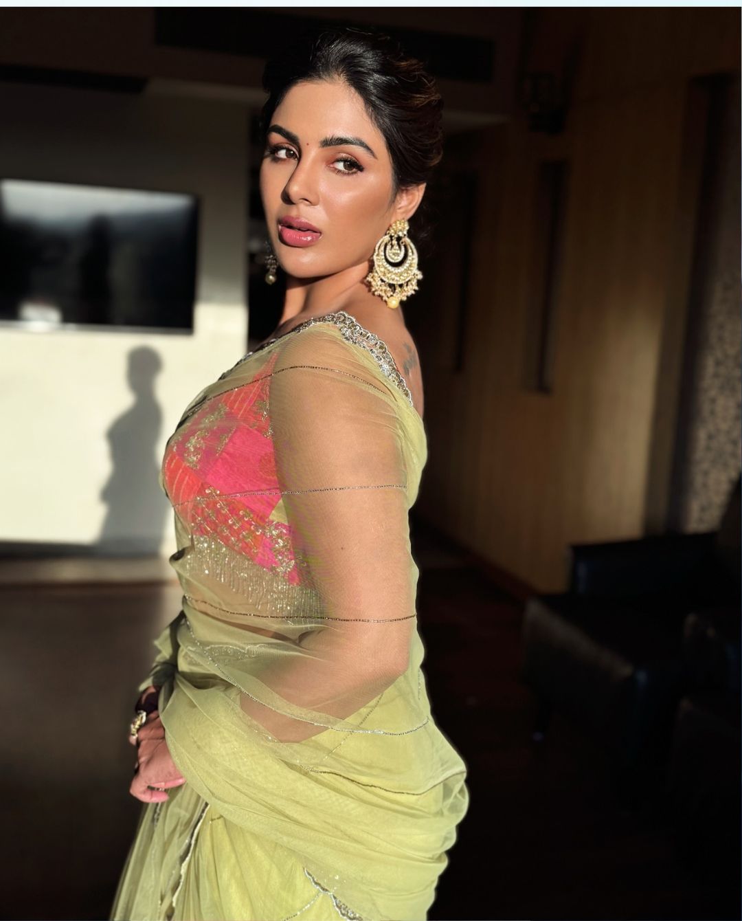 Samyuktha looks graceful in her festive look