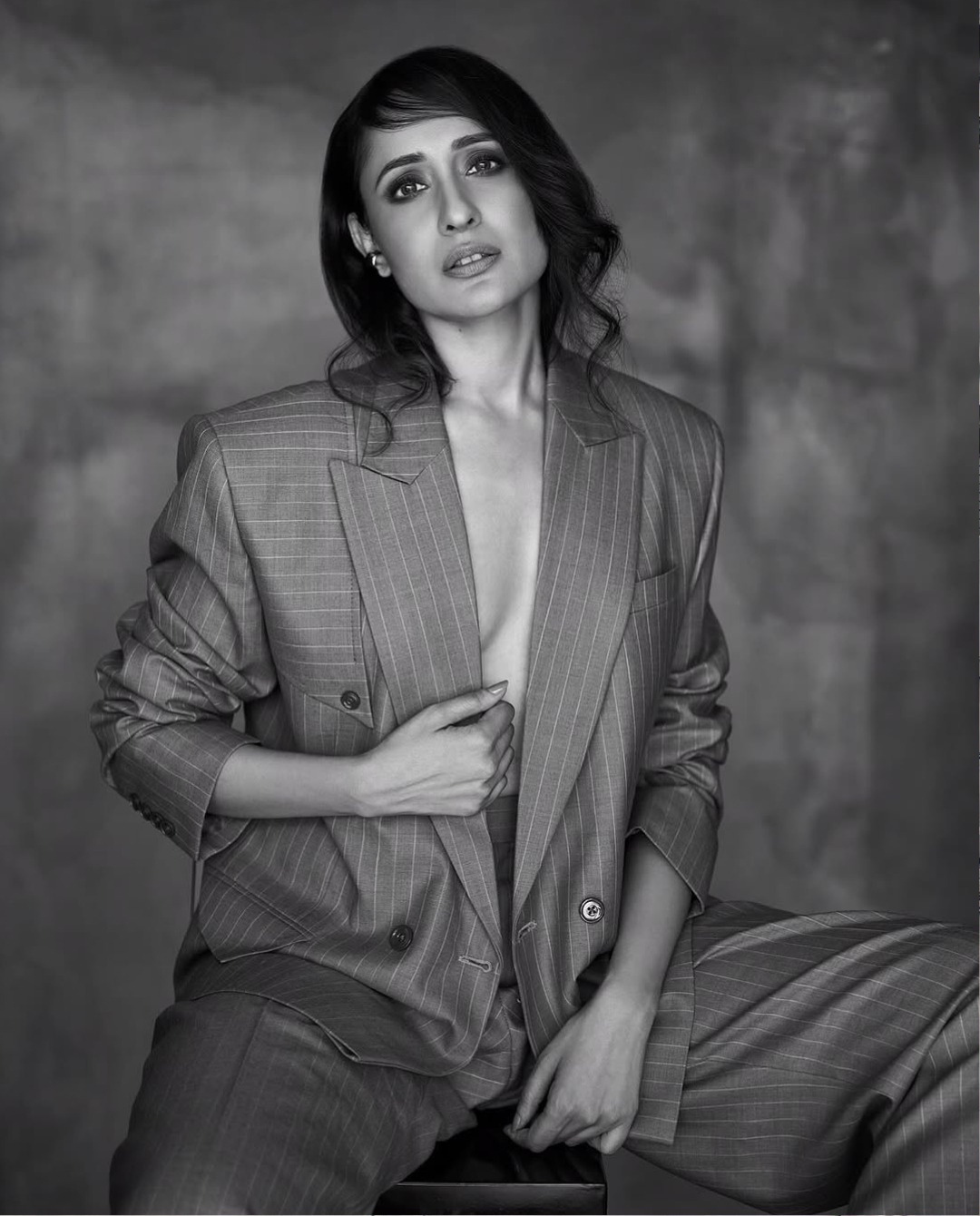 Colourful Pragya Jaiswal in B&W