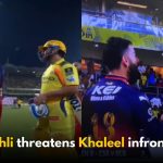 RCB VS CSK: Virat Kohli threatens Khaleel Ahmed in front of MS Dhoni