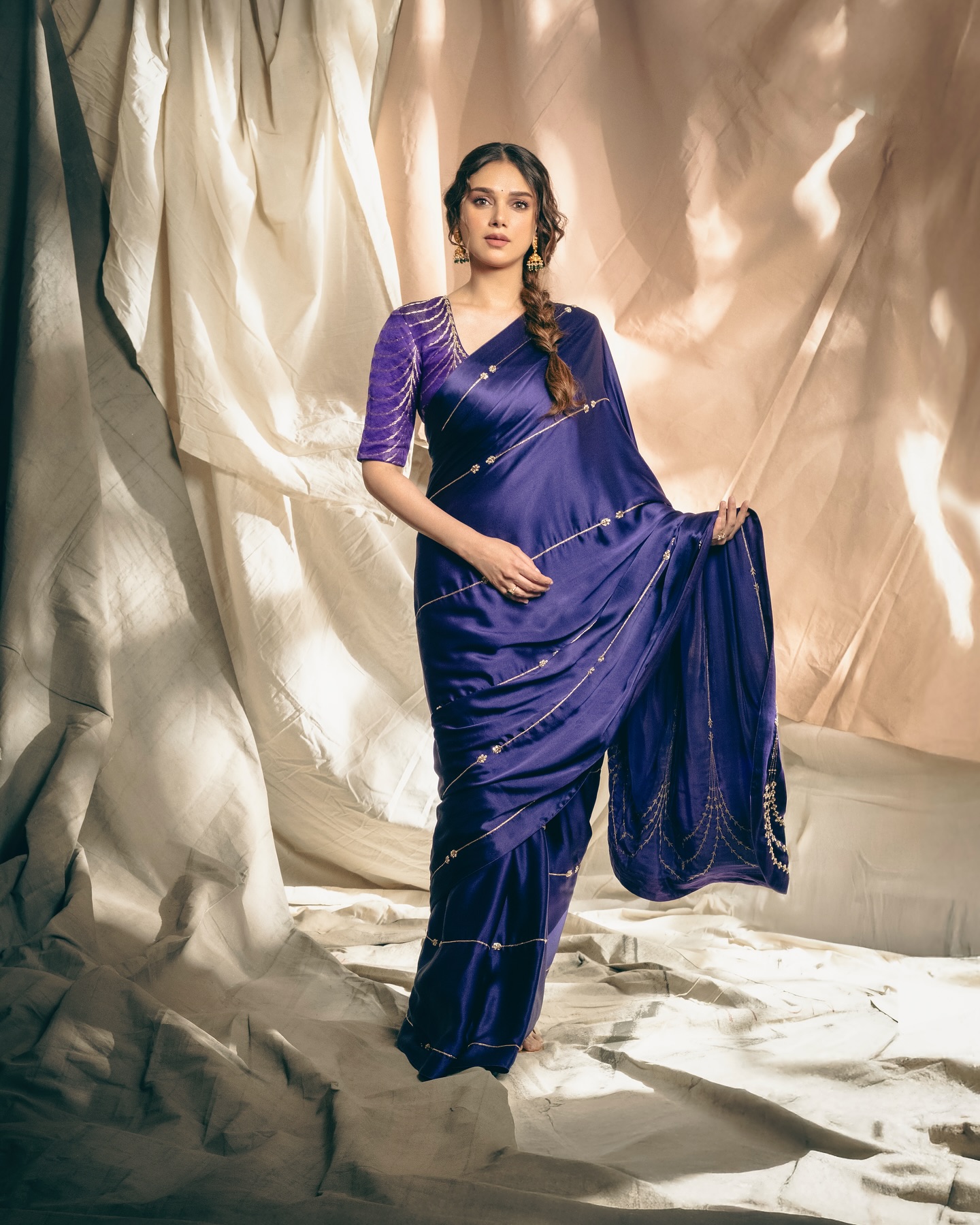 Aditi Rao Hydari’s Purple Saree Look Wins Hearts