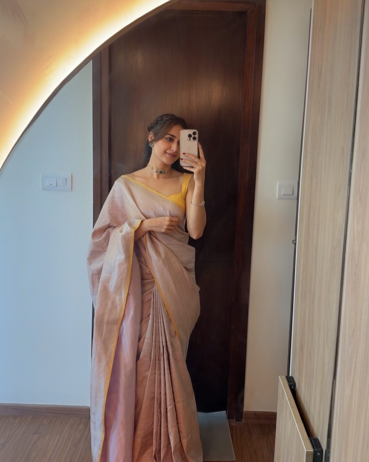 Ashika Ranganath’s Muted Tones Saree Look Sets Style Goals
