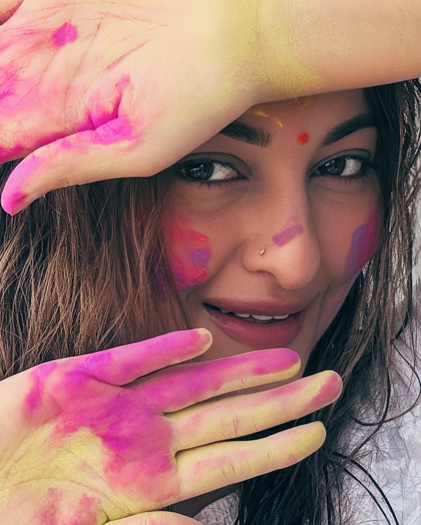 Sonakshi Sinha Celebrates Holi in Style: See the Colorful Pics