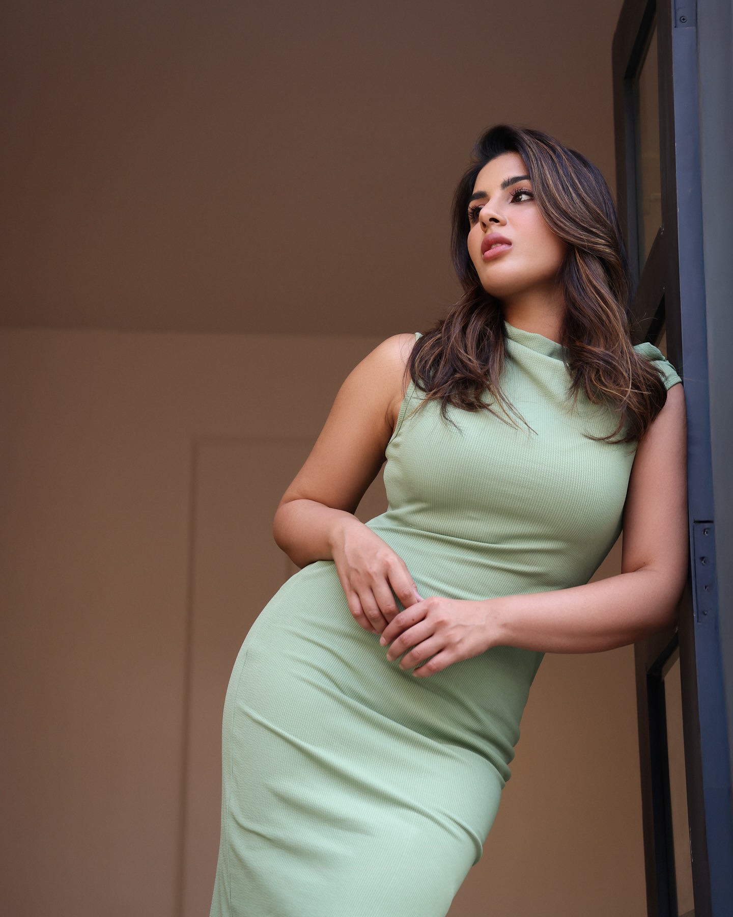 Samyuktha Menon Stuns in a Graceful Green Muted Palette Look