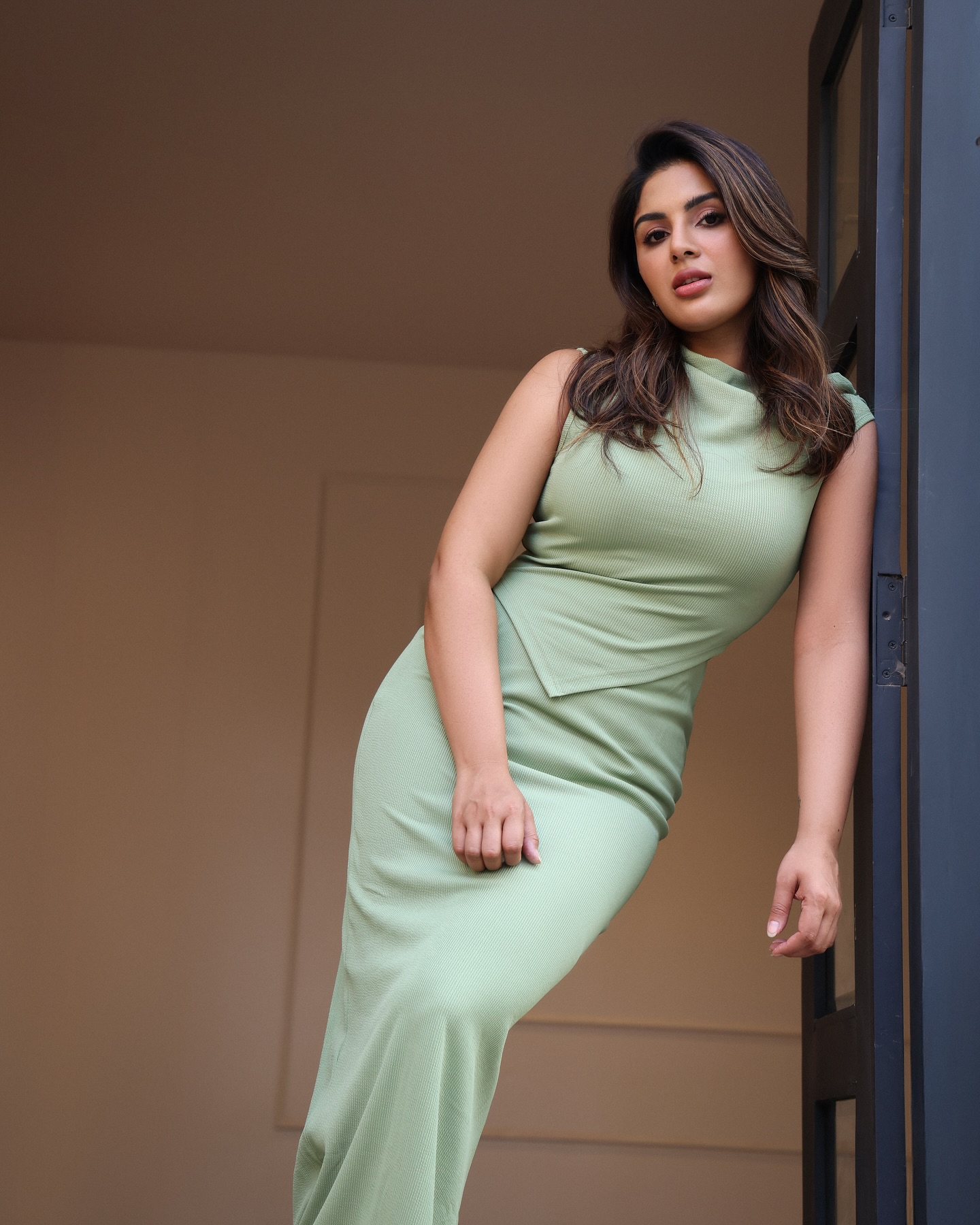 Samyuktha Menon Stuns in a Graceful Green Muted Palette Look