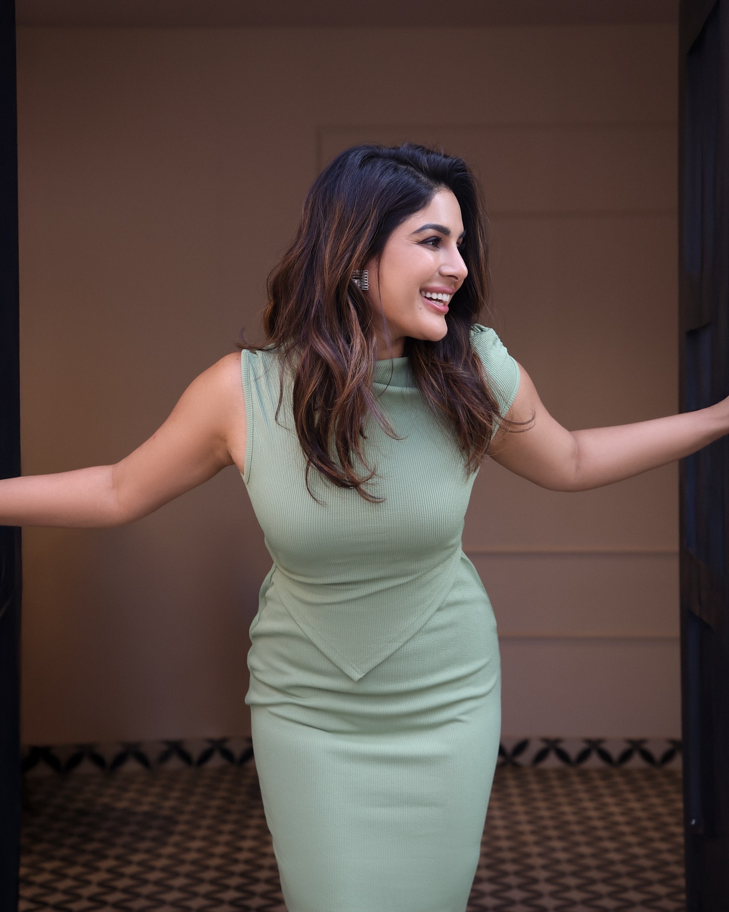 Samyuktha Menon Stuns in a Graceful Green Muted Palette Look
