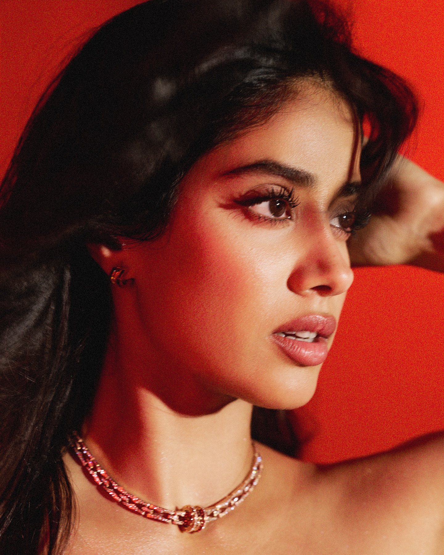 Janhvi Kapoor Turns Up the Heat in Red Despite the Summer Sun